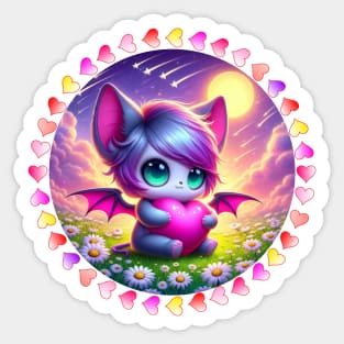 Cute Chibi Bat Girl Sticker